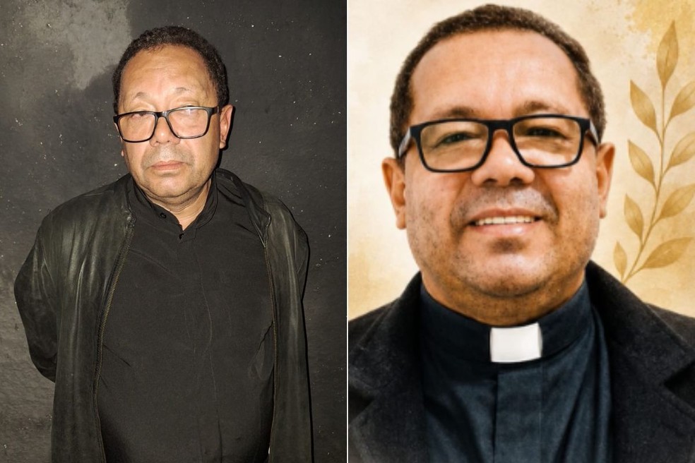 O padre Jucelino de Oliveira atua em Praia Grande — Foto: Polícia Civil e Redes sociais