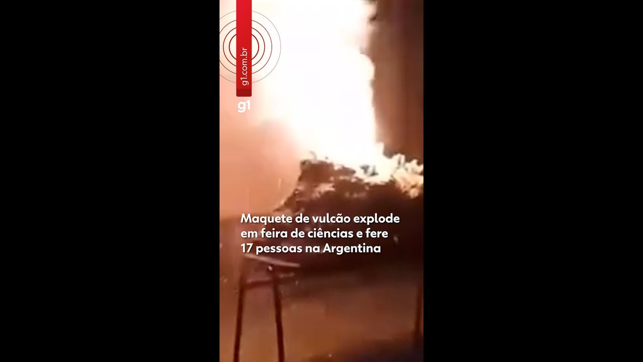 VÍDEO: explosão de 'vulcão' em feira de ciências fere 17 em escola de Buenos Aires; aluna de 10 anos tem quadro grave