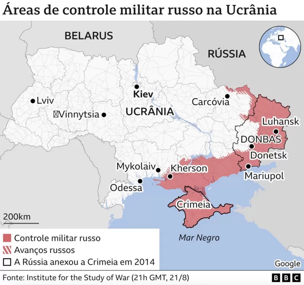 Entenda os últimos acontecimentos da crise na Ucrânia em quatro mapas -  Jornal O Globo