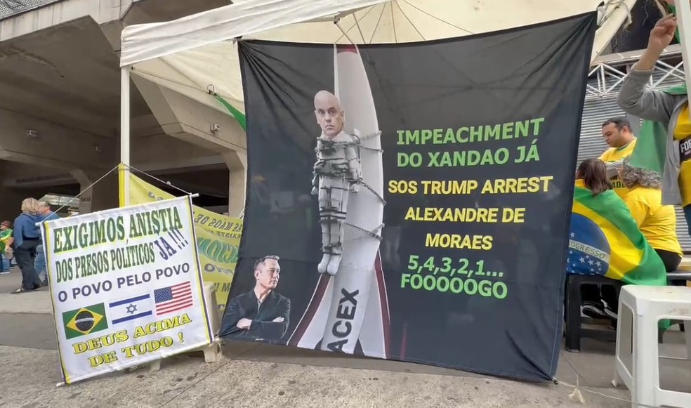Apoiadores de Bolsonaro em SP pedem anistia para condenados por atos golpistas  Foto: William Santos/TV Globo