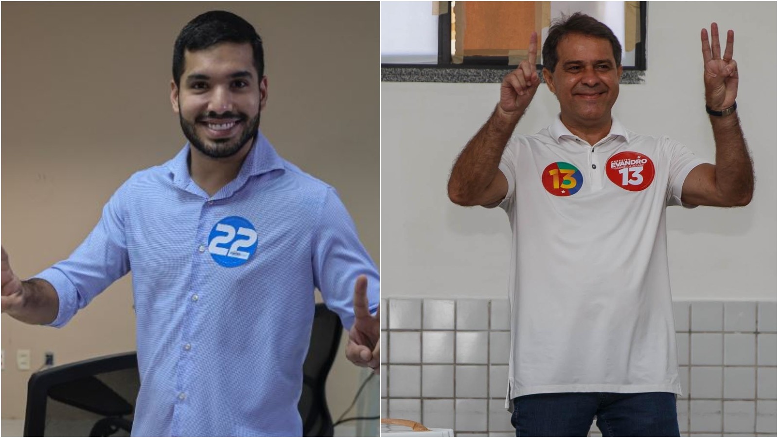 Veja como foi a votação e o que disseram André Fernandes e Evandro Leitão, candidatos em Fortaleza