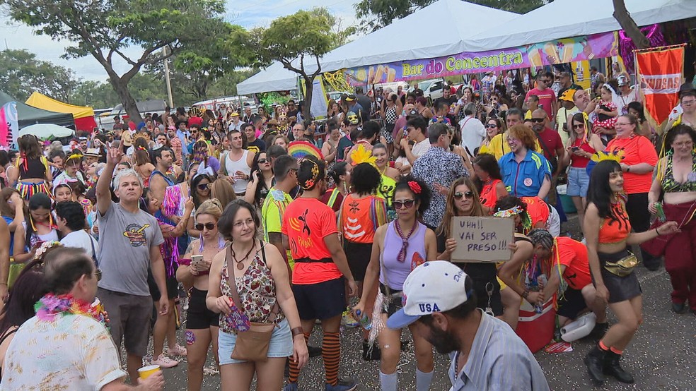 Bloco Concentra Mas Não Sai, neste sábado (1º), no DF — Foto: TV Globo/Reprodução