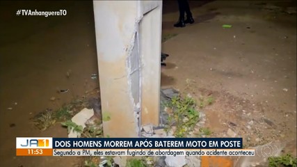 Dois homens morrem após baterem de moto em poste