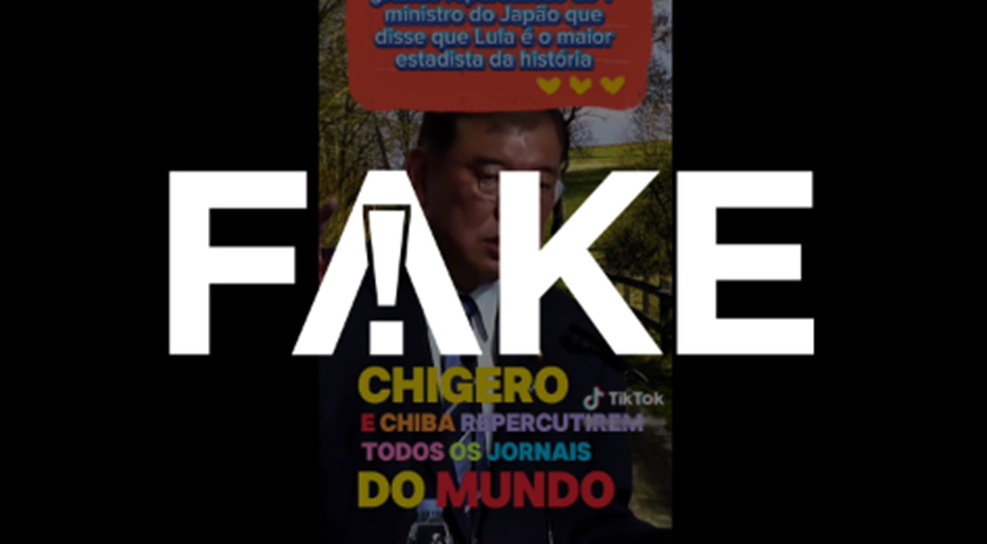 É #FAKE que primeiro-ministro do Japão chamou Lula de 'herói da vida humana' e 'maior estadista do mundo'