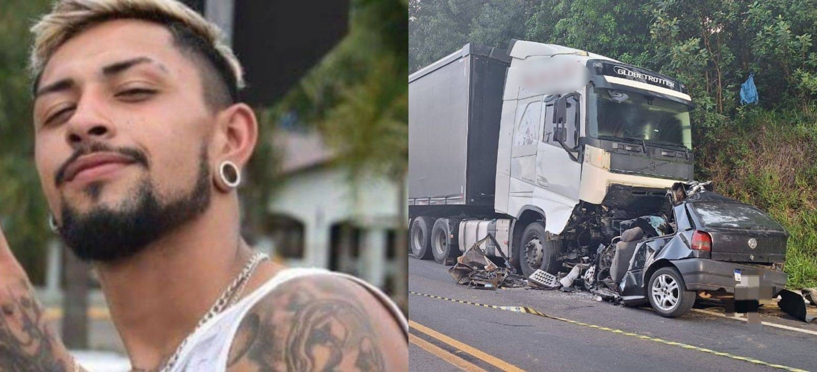 Motorista morre após carro ficar preso embaixo de caminhão em acidente em rodovia de SC 