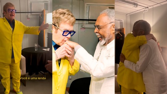 Elton John exalta Gilberto Gil: 'Você é uma lenda e um homem brilhante'