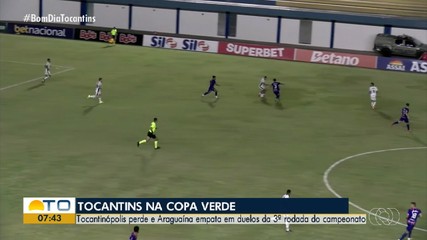 Tocantinópolis perde e Araguaína empata em jogos pela Copa Verde