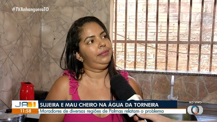 Moradores de diversos bairros de Palmas reclamam da condição da água nas torneiras