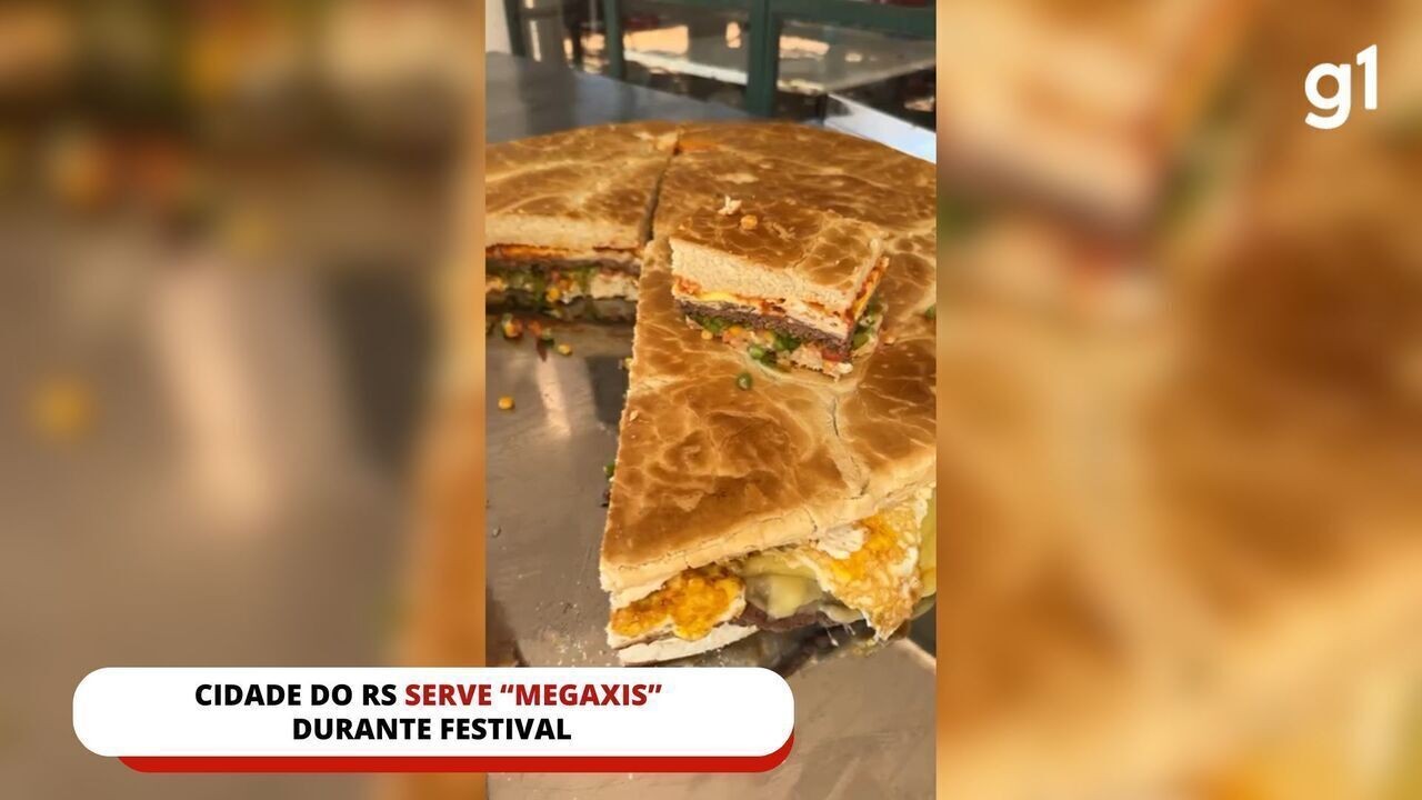 Você conhece o 'xis' gaúcho? Diferente do 'x-tudo' e do 'cheeseburger', prato típico tem festival no RS com direito a lanche de 24 kg e até versão doce
