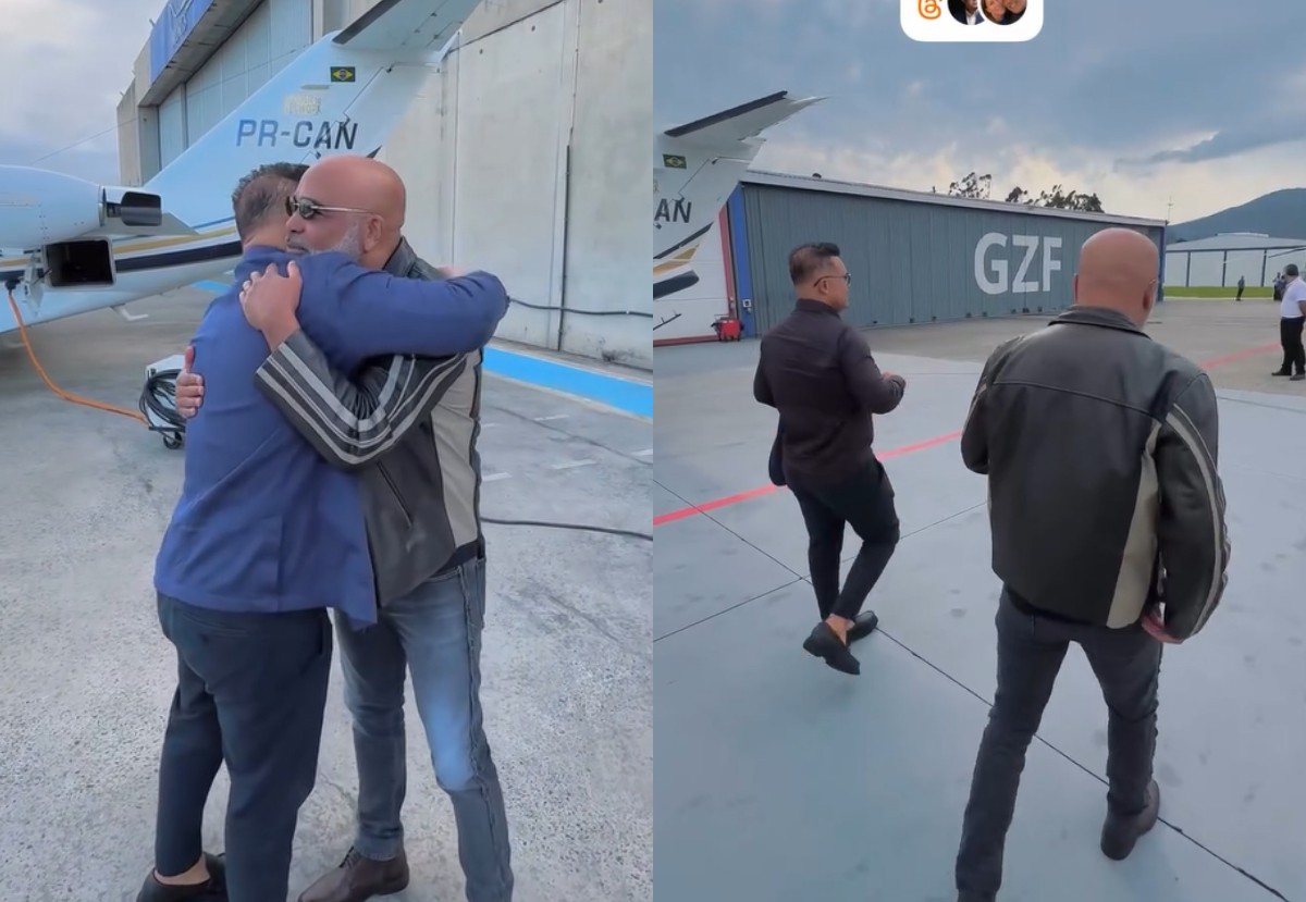 Em post mais recente, Rick mostra encontro com empresário em aeroporto 