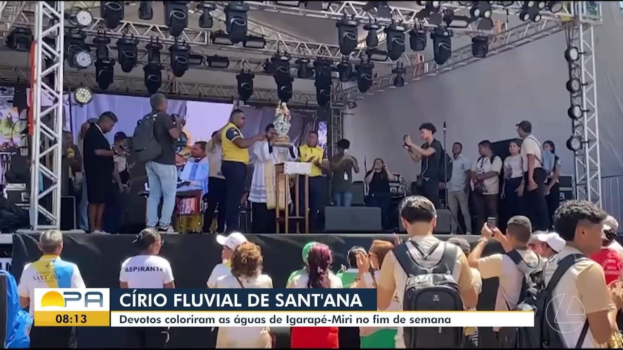 Centenas de embarcações celebram os 312 anos de fé no Círio Fluvial de Sant’ana em Igarapé-miri​‌​