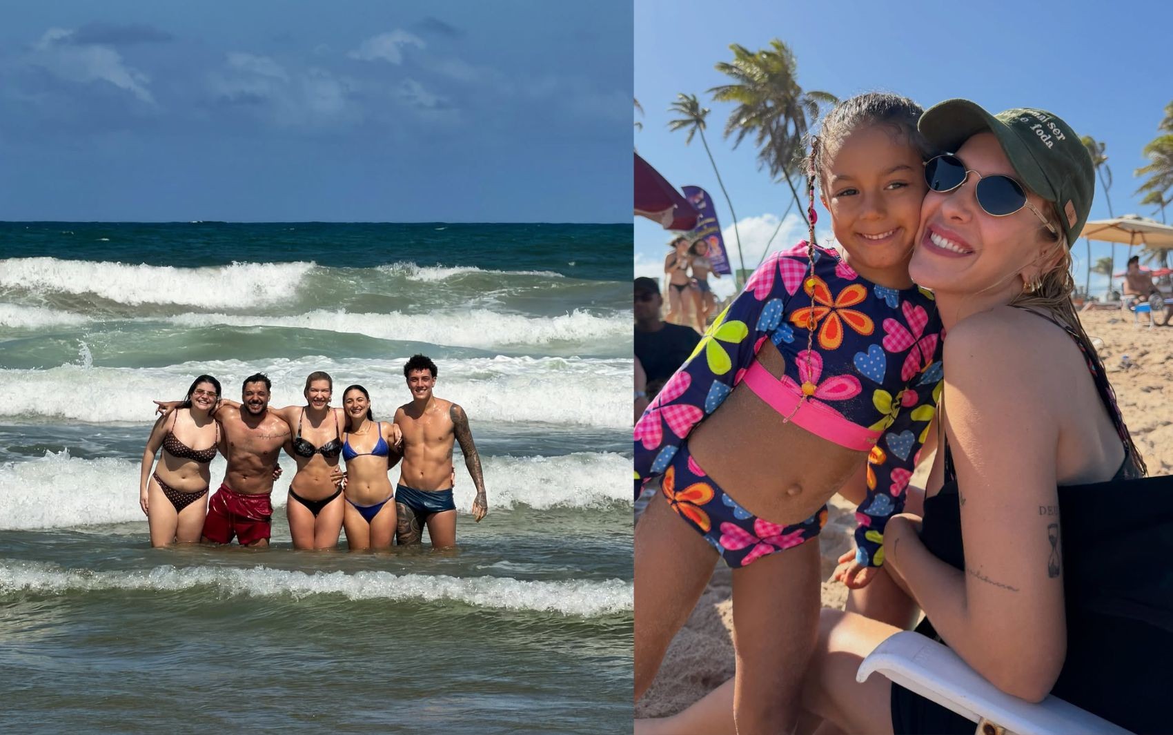 Lore Improta curte domingo de sol em praia de Salvador com filhos e amigos: 'Melhor lugar do mundo'