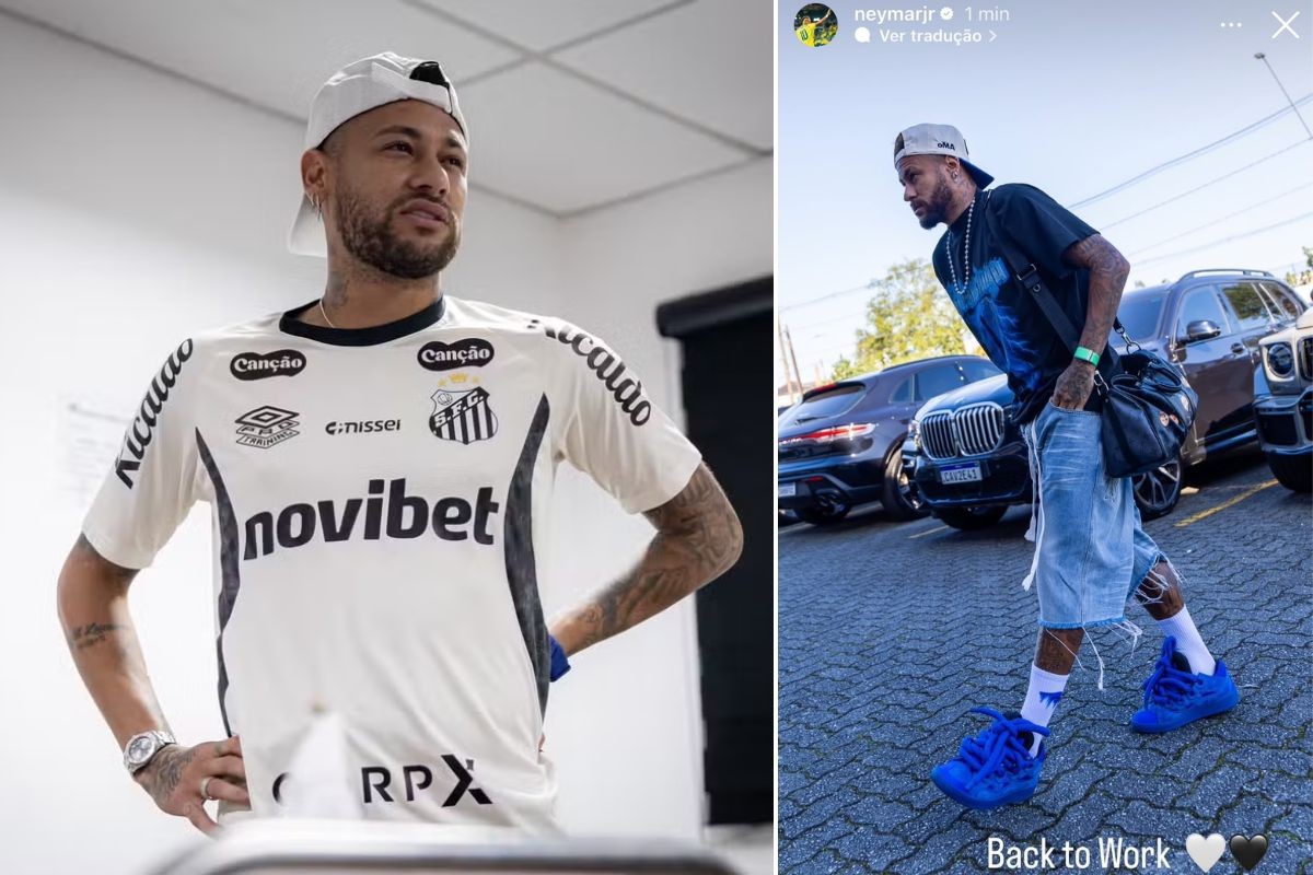 Neymar se reapresenta ao Santos após Copa do Mundo: 'De volta ao trabalho'
