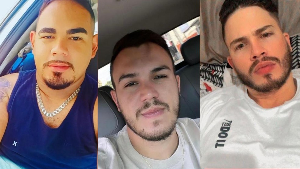 Jefferson Henrique, Guilherme Feitosa e João Lucas morreram no acidente a 70 km de Unaí. — Foto: Reprodução/TV Globo