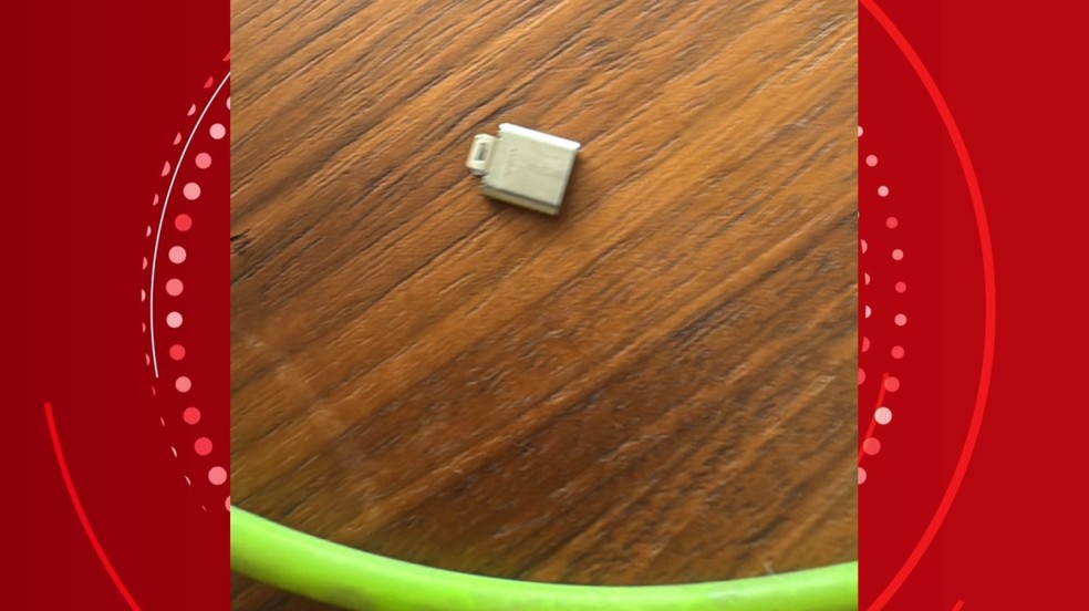 Conector que se soltou do cabo e causou o acidente. — Foto: Arquivo pessoal