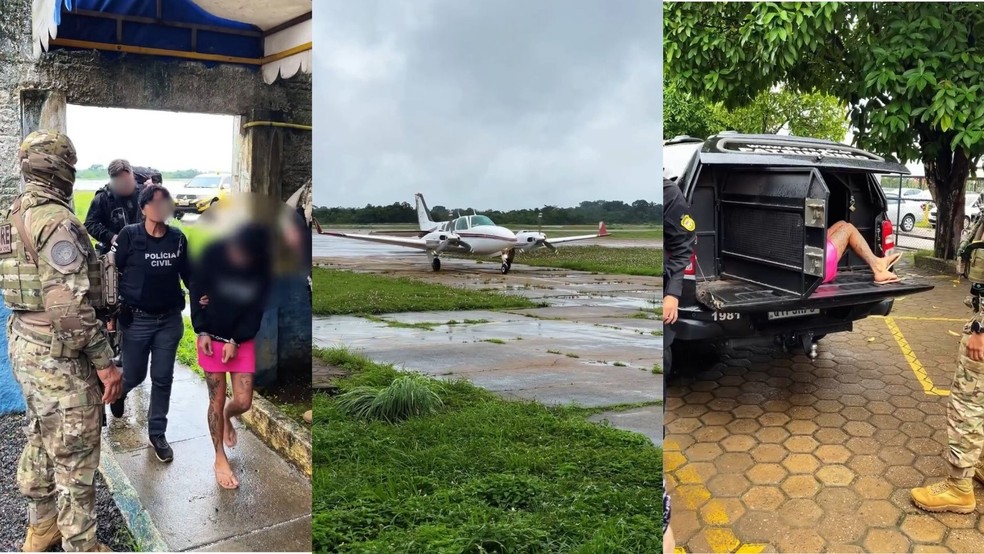 Suspeita presa no Acre é transferida para Porto Velho — Foto: Reprodução Polícia Civil