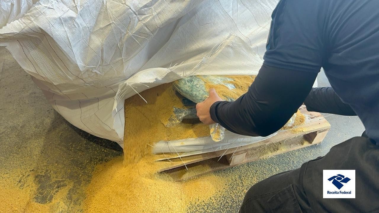 Drogas são apreendidas escondidas dentro de carga de soja no Porto de Salvador