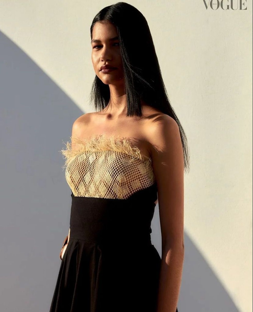 Acreana participou da Semana de Moda em São Paulo — Foto: Arquivo pessoal/ Gabriely Dobbins