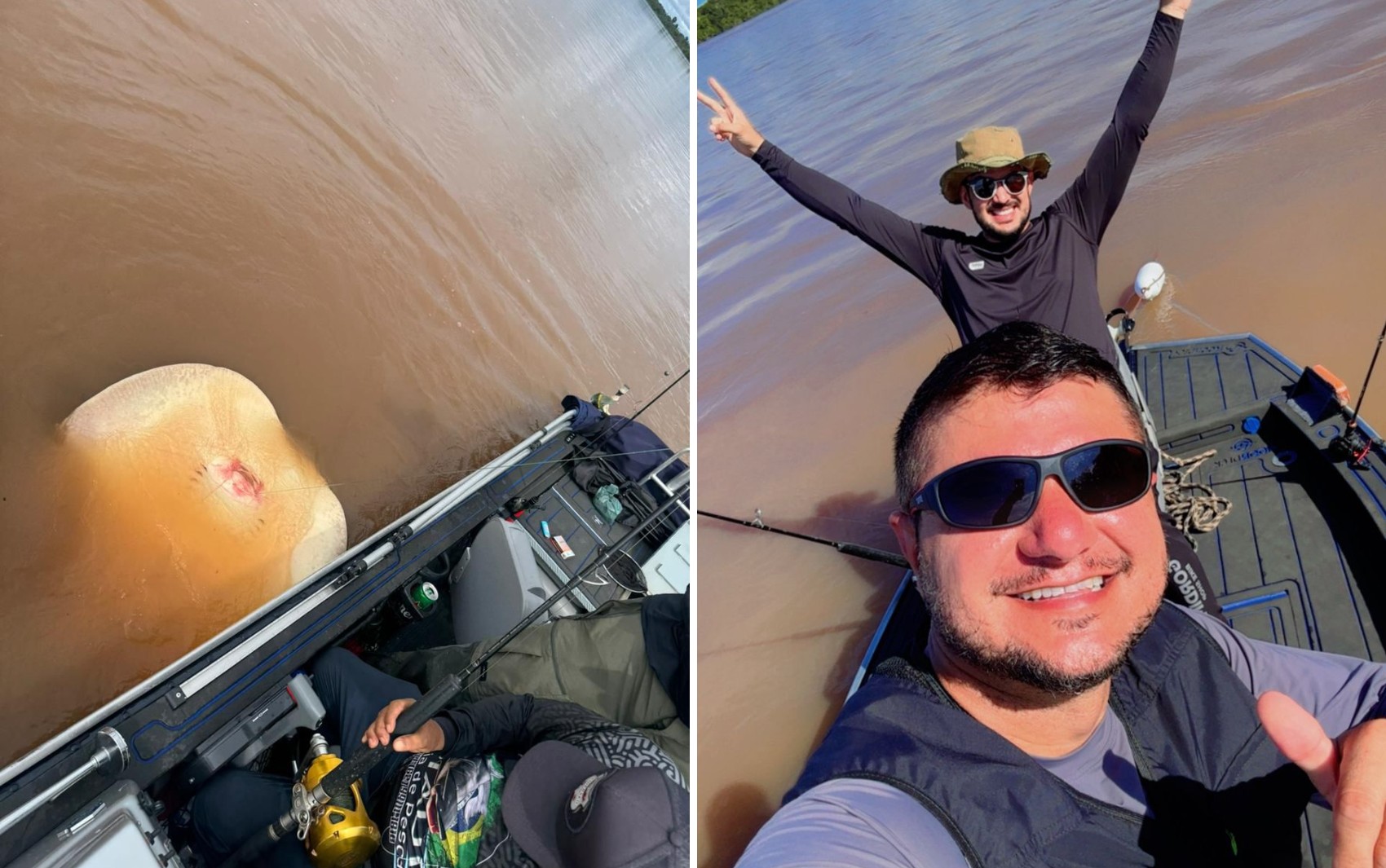 Engenheiro pesca arraia de mais de 60 kg e 1,4 metro; vídeo  