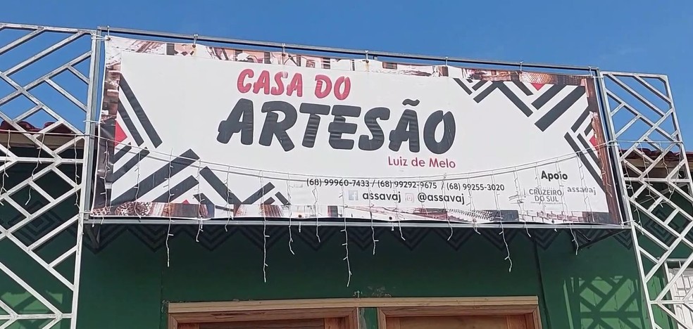 Casa do Artesão Luiz de Melo reúne produtos de artistas do Juruá — Foto: Reprodução/Rede Amazônica Acre