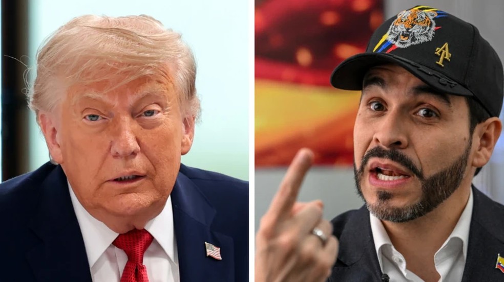 Trump e Espriella preveem relações menos tensas entre os dois países — Foto: Getty Images/BBC News Mundo