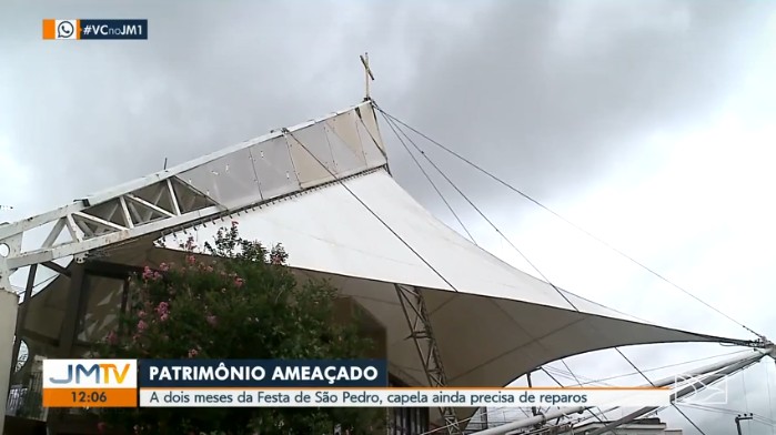 Capela de São Pedro apresenta problemas estruturais a menos de dois meses do festejo