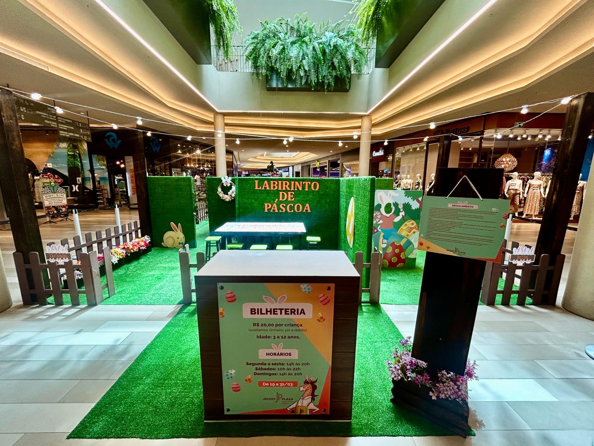 Aventura de Páscoa no Labirinto Jockey Plaza Shopping apresenta ação
