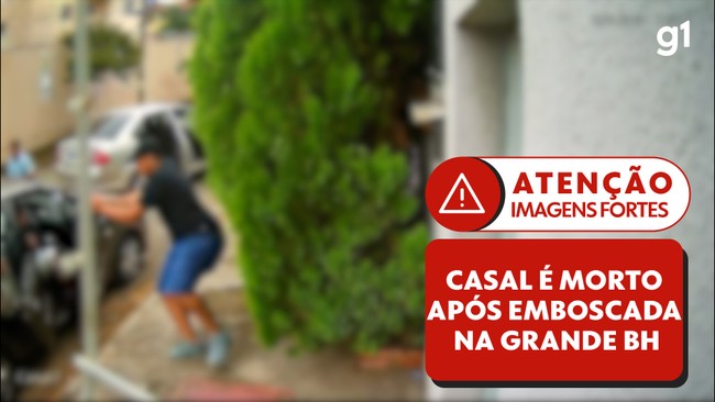 Cmeras de segurana filmam assassinato de casal aps emboscada na Grande BH