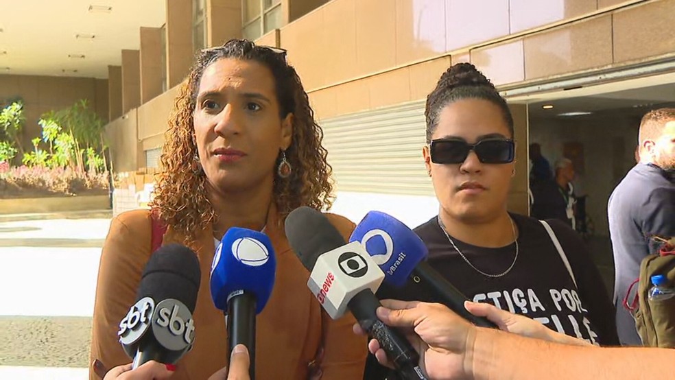 Anielle Franco e Luyara, filha de Marielle — Foto: Reprodução/ TV Globo