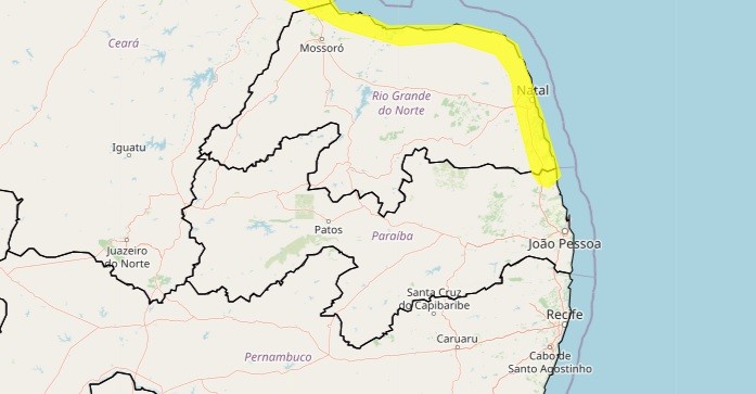 Inmet emite alerta de chuvas intensas para cidades da Paraíba; veja lista