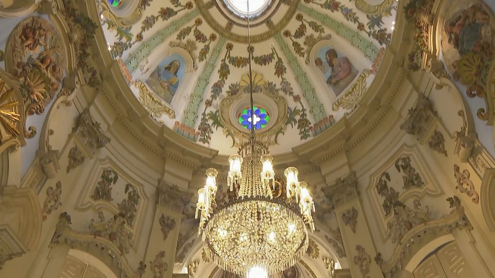 Igreja de N.S.da Lapa dos Mercadores passou por reforma  — Foto: Reprodução/TV Globo 