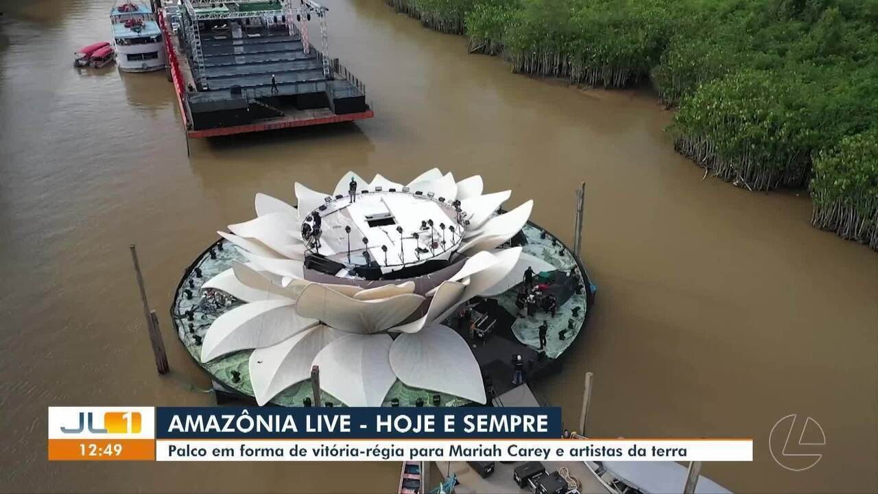 Vitória-régia: flor amazônica cercada de lenda inspira palco para show com Mariah Carey em Belém