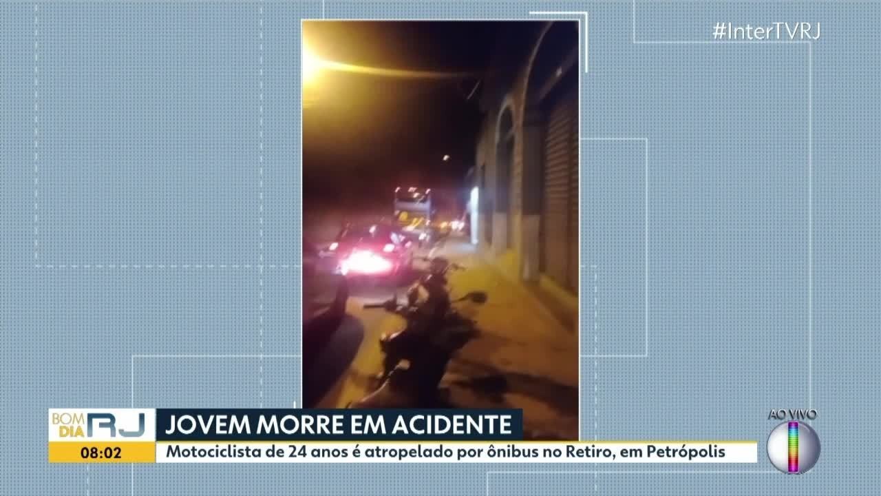 Motociclista morre atropelado por ônibus em Petrópolis