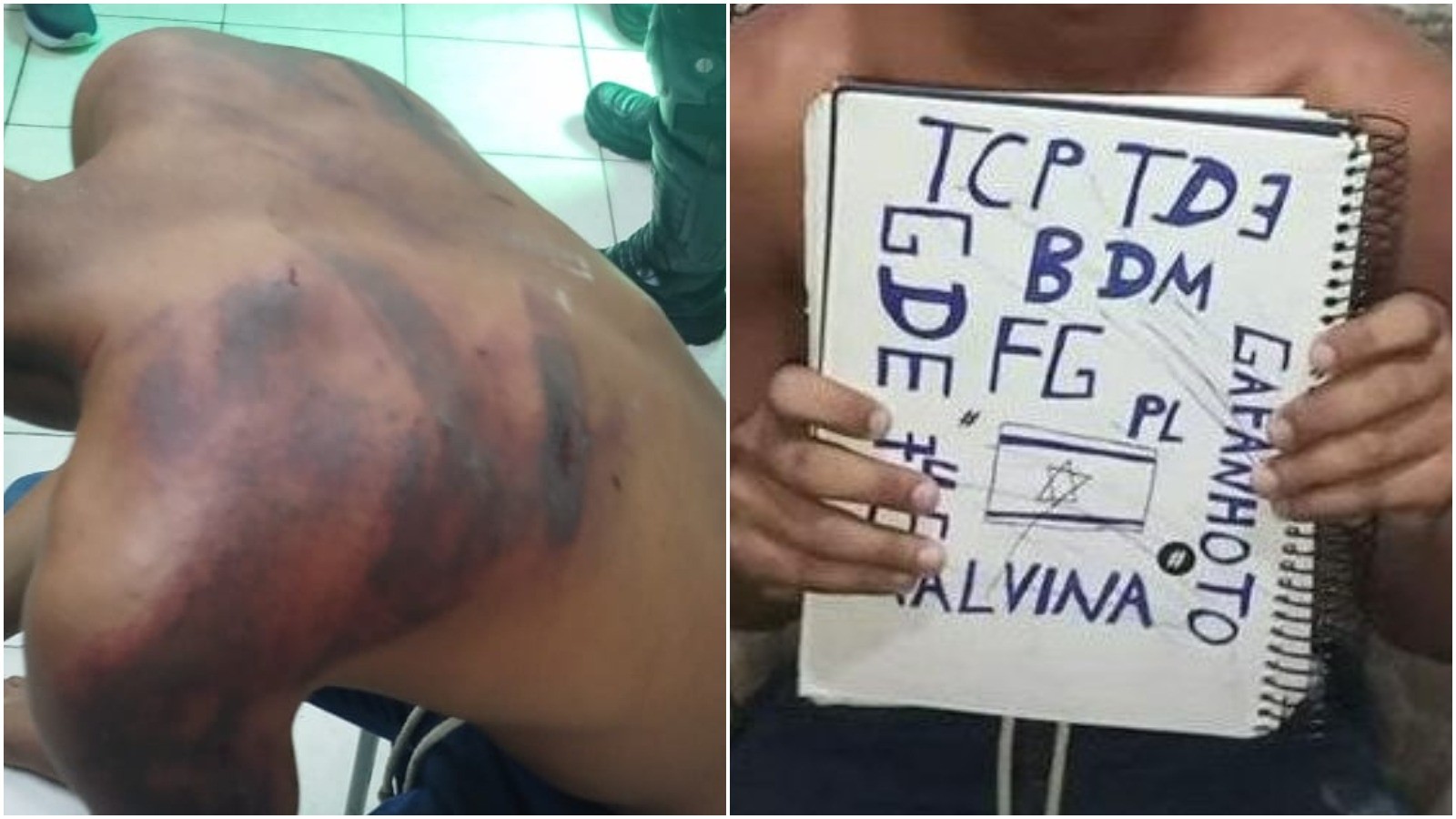 Jovem é sequestrado e torturado por fazer referência a facção no caderno da escola