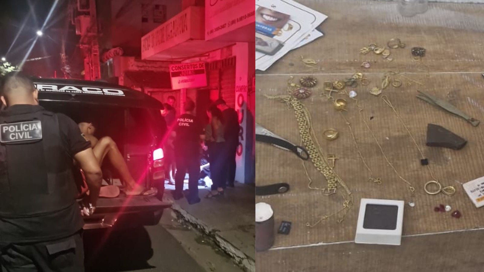 Jovem é surpreendido por PMs durante ronda e acaba preso por furto em joalheria no Centro de Teresina