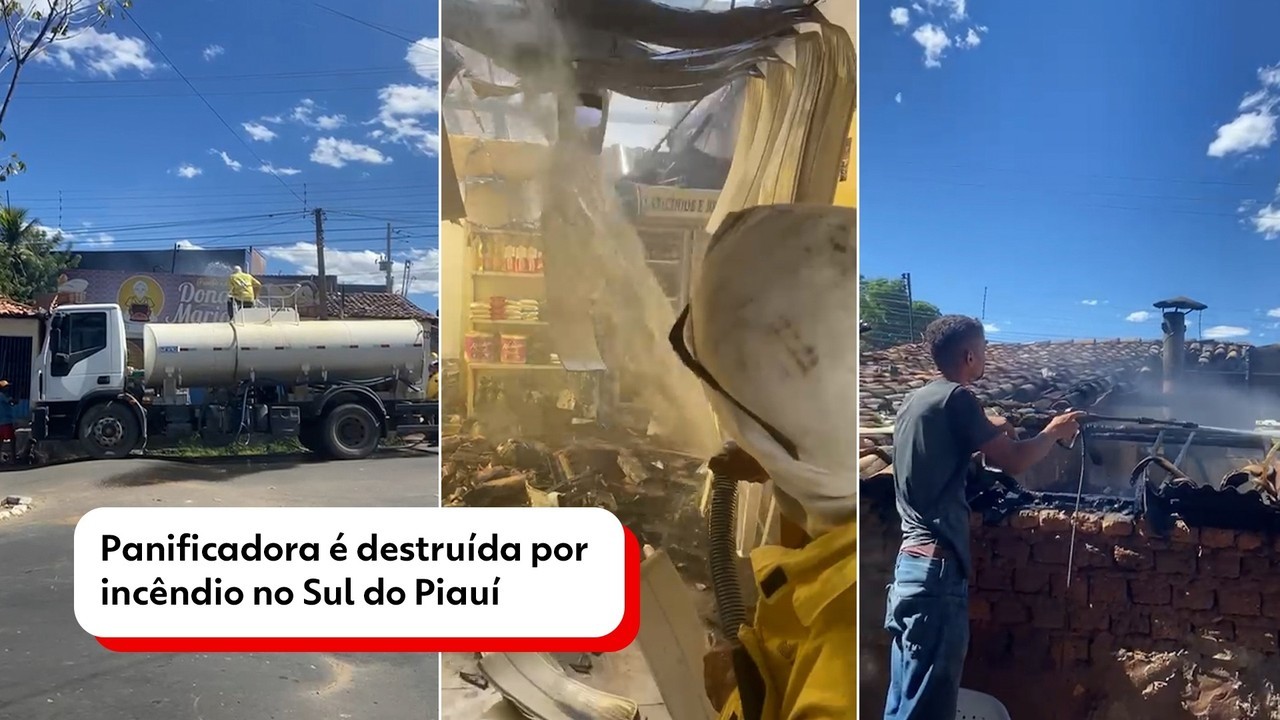 Panificadora é destruída por incêndio em Bom Jesus, no Sul do Piauí