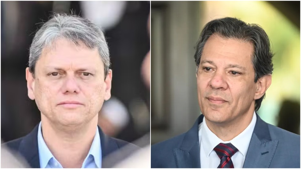 Montagem com fotos dos pr�-candidatos a governador de S�o Paulo: Tarc�sio de Freitas (Republicanos) e Fernando Haddad (PT) � Foto: Miguel Pessoa/C�digo 19/Estad�o Conte�do e Ton Molina/Fotoarena/Estad�o Conte�do