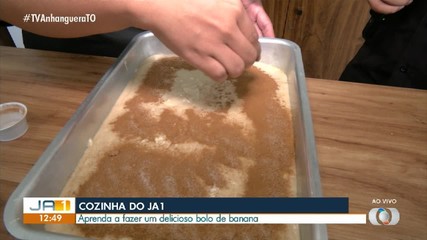 Veja como fazer o recheio da receita de bolo de banana do JA1