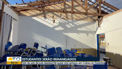 Alunos serão remanejados após teto de escola desabar e deixar feridos em Colinas