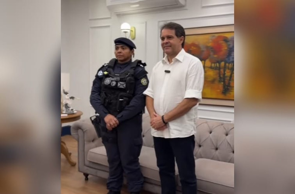 Inspetora Cristiane Correia é a primeira mulher a comandar a Guarda Municipal de Fortaleza. — Foto: Redes sociais/Reprodução
