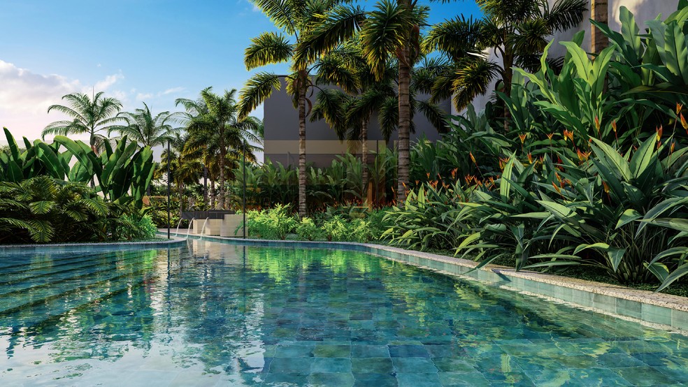 Piscina privativa do Sense: momentos de lazer e relaxamento em meio à natureza.