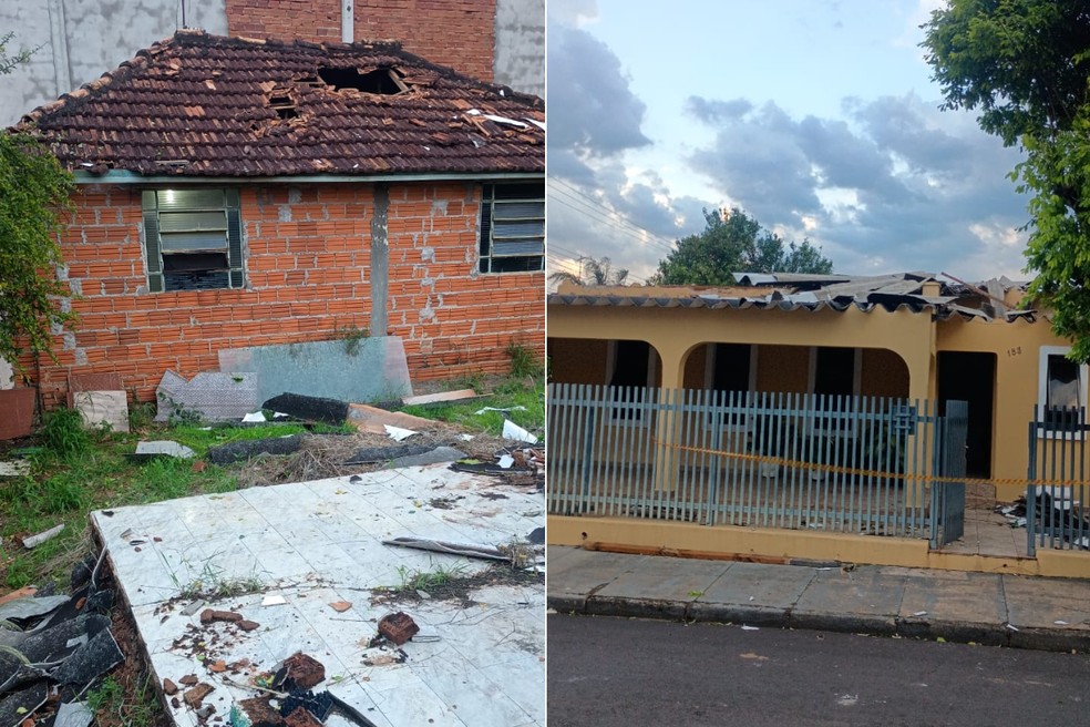 Chuva deixou estragos em Martinópolis e em Presidente Prudente — Foto: Defesa Civil