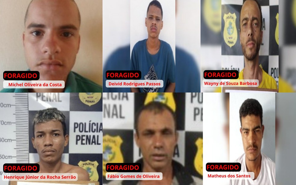 Foragidos em Goiás — Foto: Divulgação/Polícia Penal
