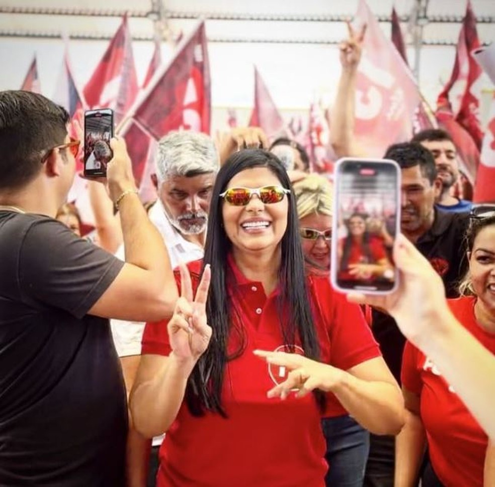 Milena Damasceno (PT) venceu o candidato Sérgio Rufino (PSB). — Foto: Reprodução/Arquivo Pessoal
