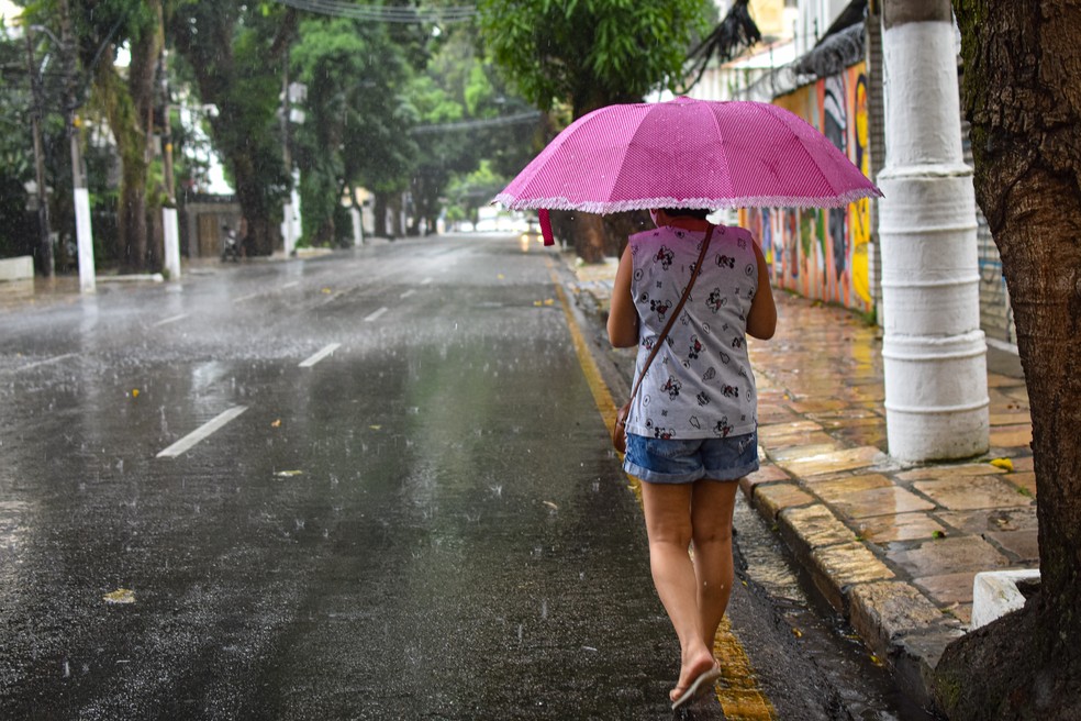 No mês de dezembro as chuvas se intensificam em Belém. Período é conhecido como Inverno Amazônico. — Foto: Joyce Ferreira/Comus