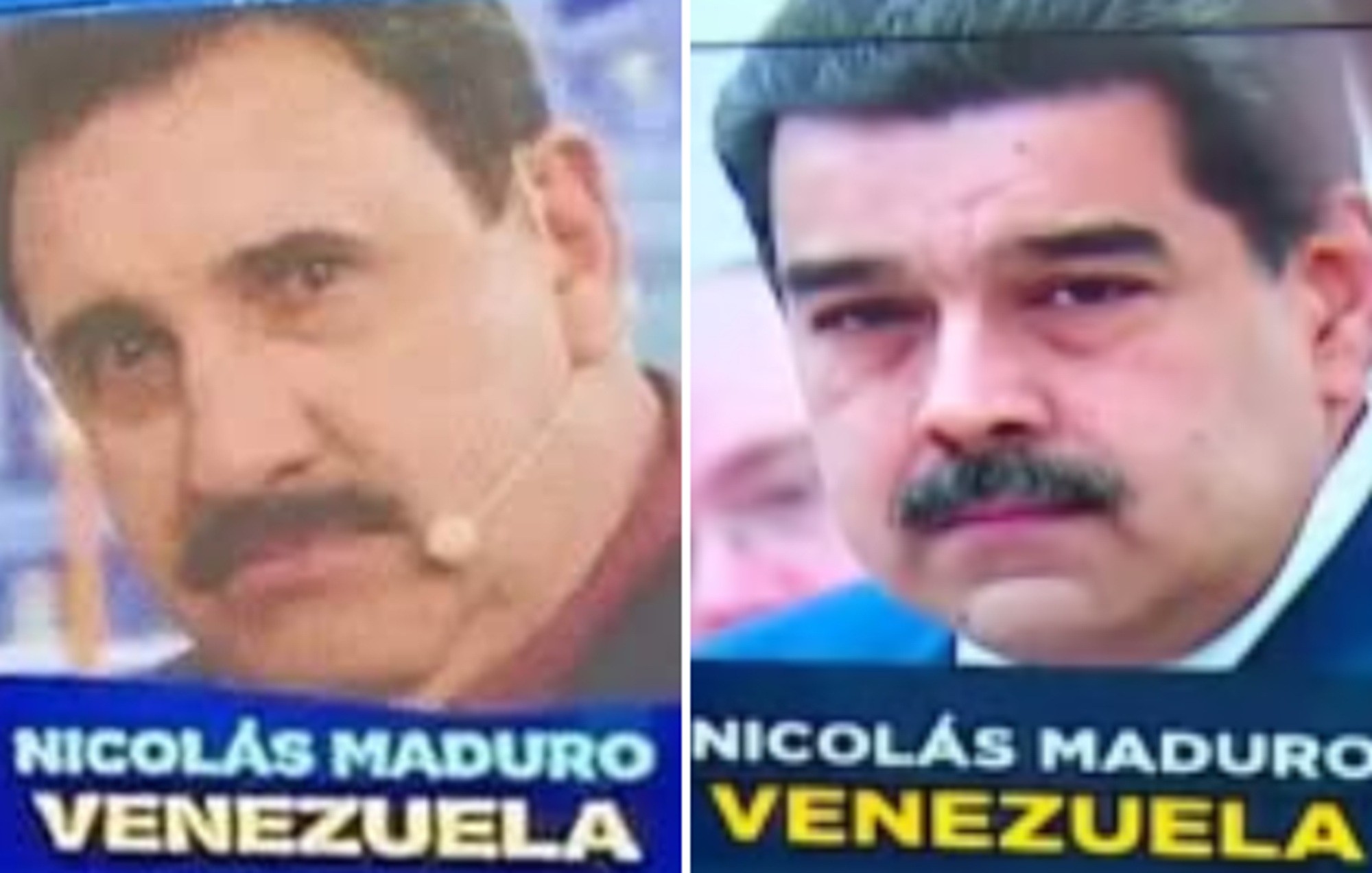É #FAKE que canal de TV chileno confundiu Maduro com Ratinho; trata-se de montagem