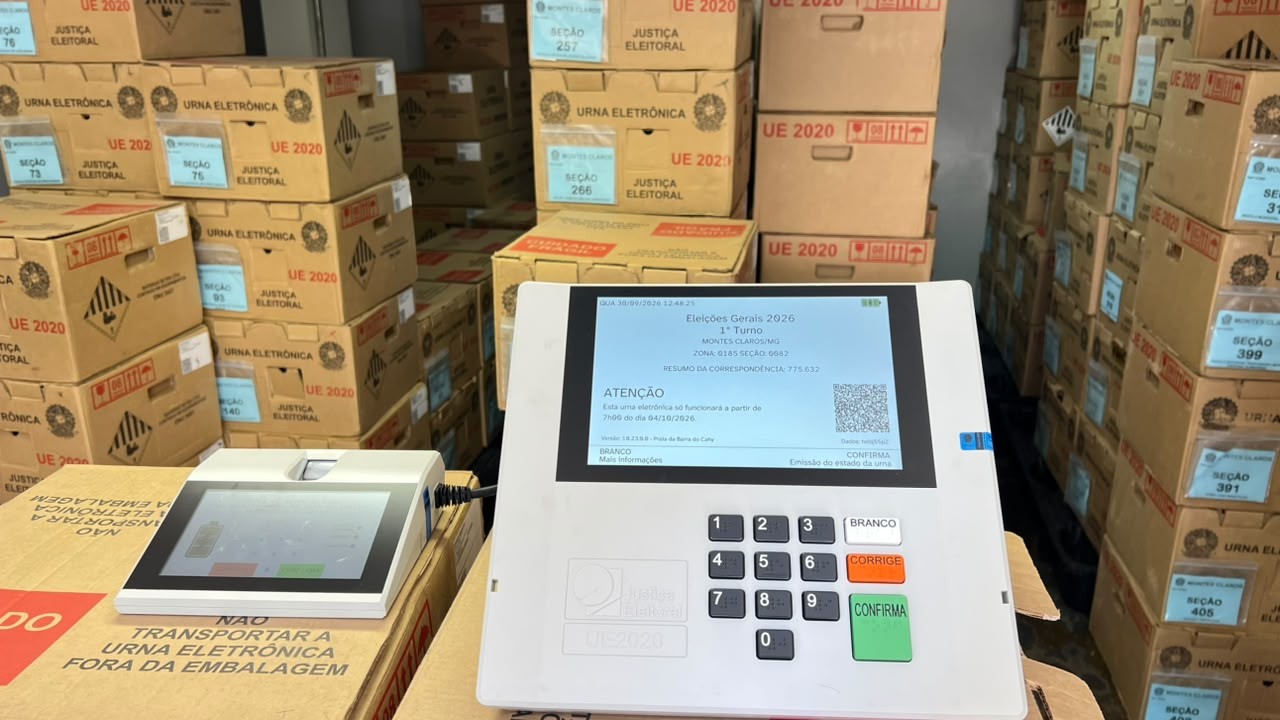 Urnas eletrônicas passam por última conferência antes da eleição em Montes Claros