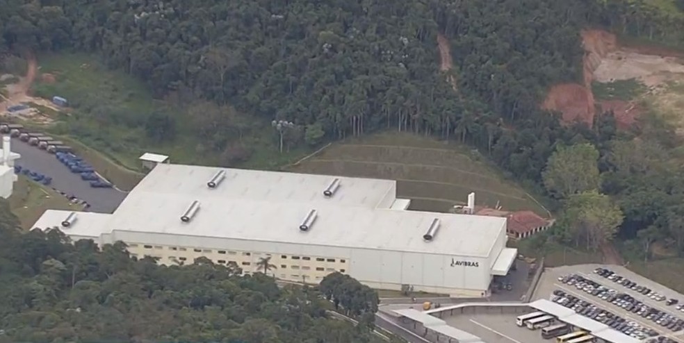 Fábrica da Avibras em Jacareí — Foto: Reprodução/TV Vanguarda