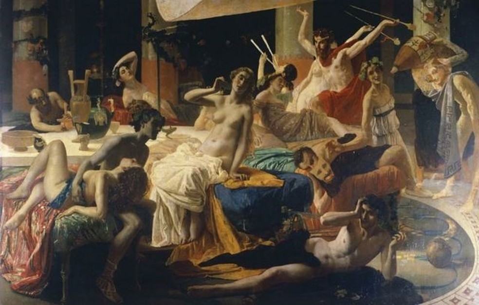 'As orgias de Messalina', pintado em 1867-1868 por Federico Faruffini — Foto: GETTY IMAGES