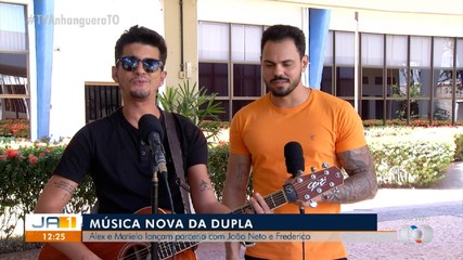 Alex e Matielo mostra musica nova ao vivo no JA1